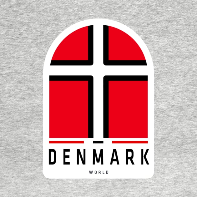 Denmark Flag Sticker, For Denmark Lovers by norwayraw